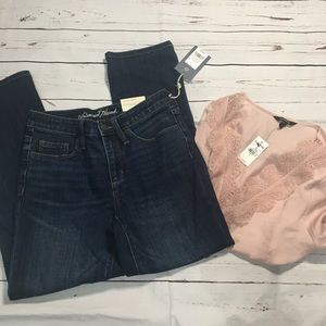 NWT Universal Thread big rise straight crop jeans